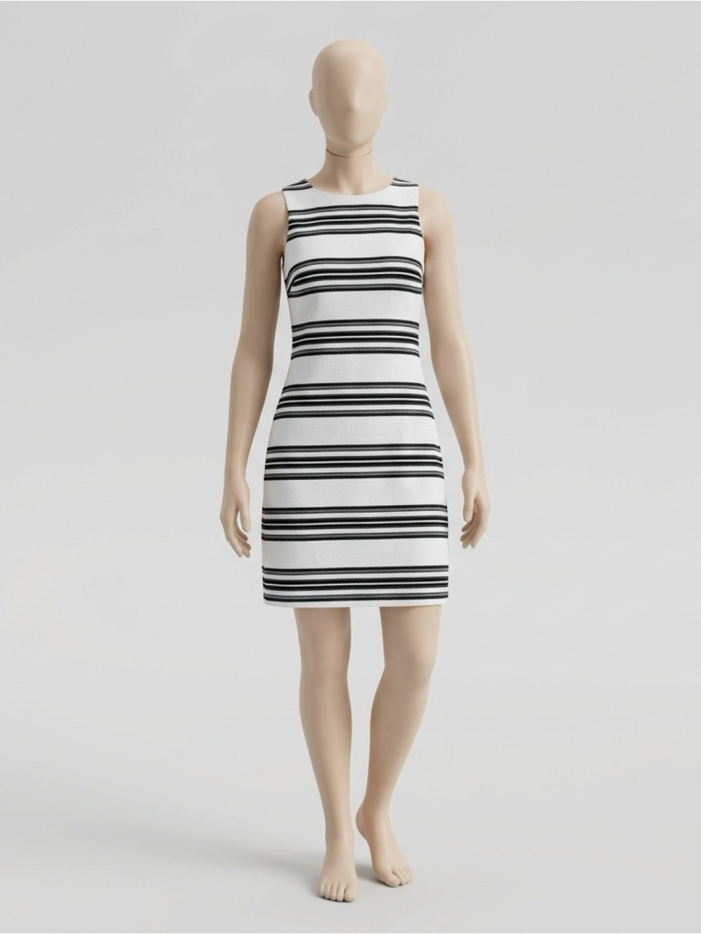 White and Black Striped Vero MODA Dress XS